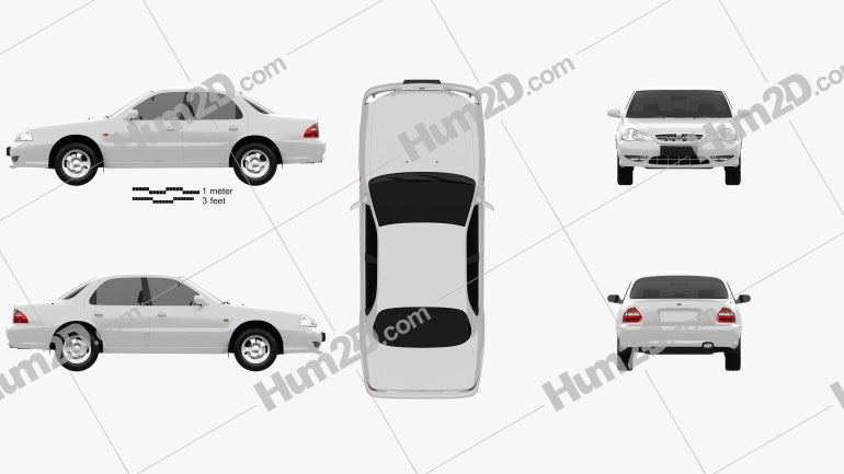 Kia Clarus 1998 car clipart