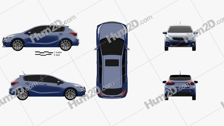 Kia Forte 5-door hatchback 2017 Blueprint