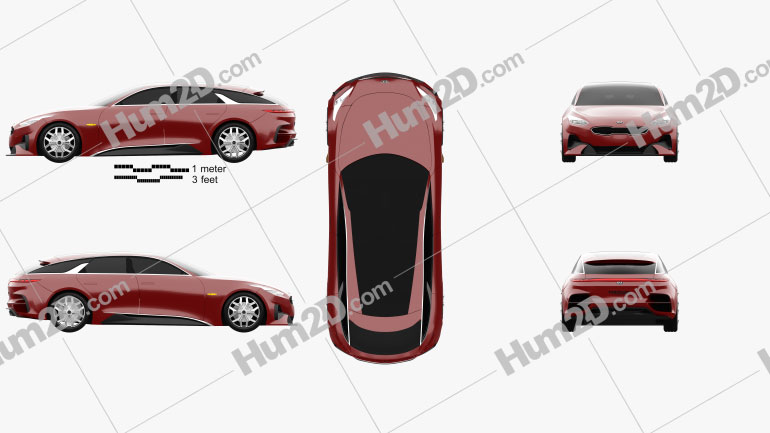 Kia Proceed 2017 car clipart