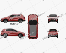 Kia Sportage GT-line 2018 car clipart