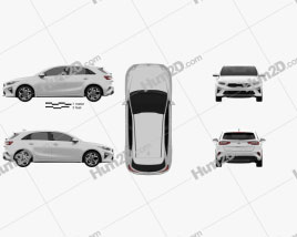 Kia Ceed hatchback 2018 car clipart