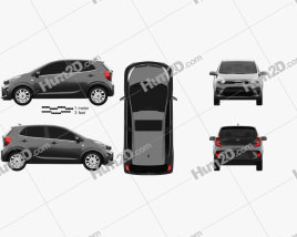 Kia Picanto Comfort Plus 2017 car clipart