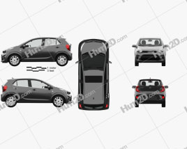 Kia Picanto Comfort Plus com interior HQ 2017 car clipart