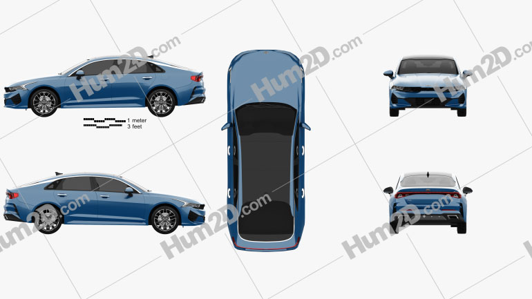 Kia K5 2020 car clipart