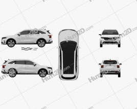 Kia Sorento EcoHybrid 2020 car clipart