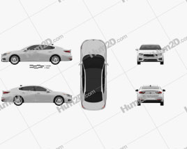 Kia Cadenza 2017 car clipart