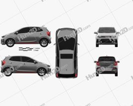Kia Picanto GT-Line 2020 car clipart