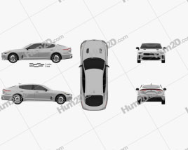 Kia Stinger 200S 2020 car clipart