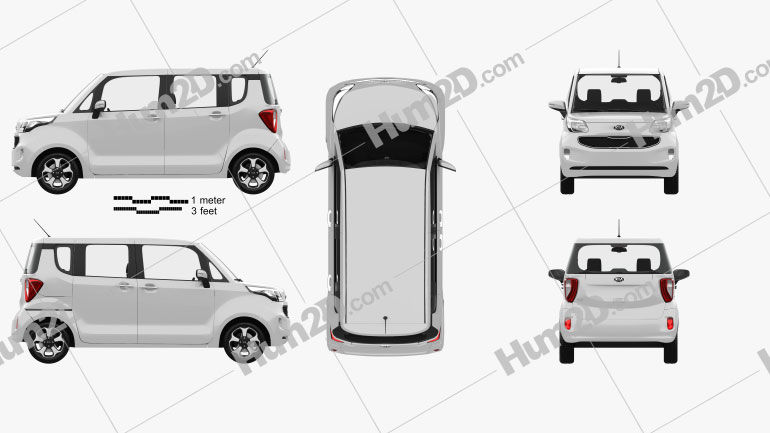Kia Ray with HQ interior 2012 clipart