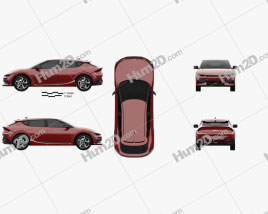 Kia EV6 GT-Line 2022 car clipart