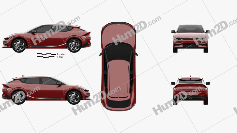 Kia Ev6 Gt Line 2022 Clipart Und Bauplane Download Fahrzeuge Clip Art Bilder In Png Psd