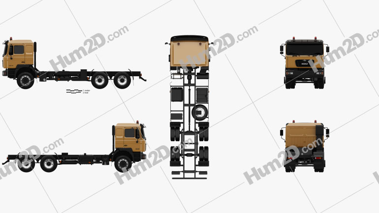 KrAZ H23.2M Chassis Truck 2011 clipart