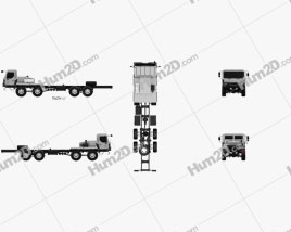 KrAZ 7634HE Camiões Chassi 2014 clipart