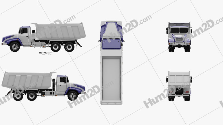 KrAZ C18.1 Dumper Truck 2011 Clipart Bild