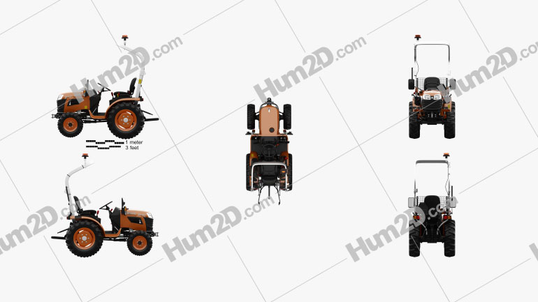 Kubota B1181 Tractor 2020 Trator clipart