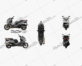 Kymco Grand Dink 300 2016 Motorcycle clipart