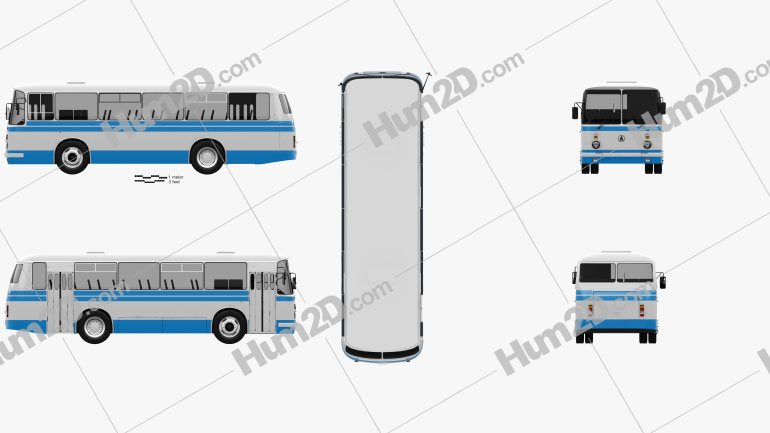 LAZ 695N Bus 1976 clipart