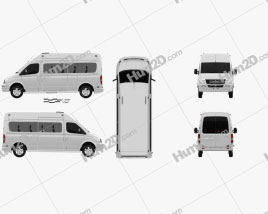 LDV V80 L2H3 Minibus 2013 clipart