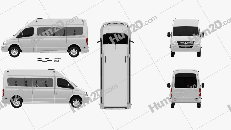 LDV V80 L2H3 Minibus 2013 clipart