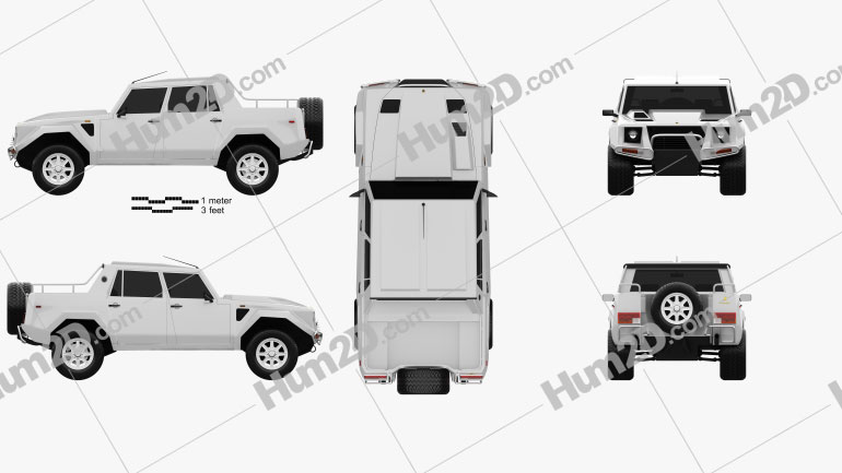 Lamborghini LM002 1986-1993 car clipart