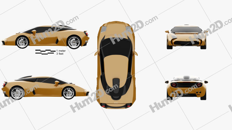 Lamborghini 5-95 Zagato 2014 Blueprint