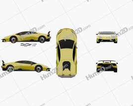 Lamborghini Huracan Performante 2017 car clipart