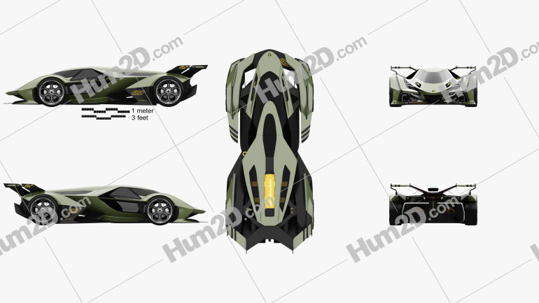 Lamborghini V12 Vision Gran Turismo 2020 car clipart