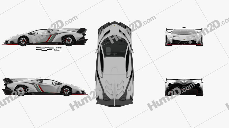 Lamborghini ClipArt Images and Blueprints for Download in PNG, PSD | Hum2D