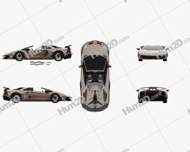 Lamborghini Aventador SVJ roadster 2019 car clipart