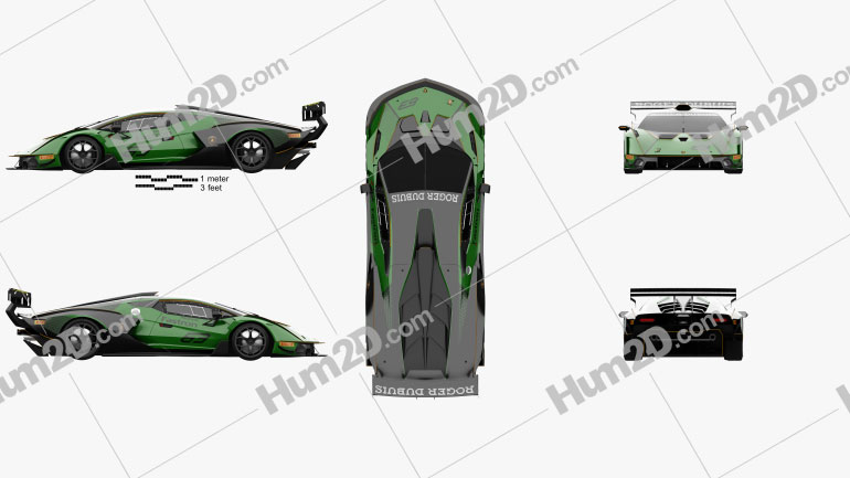 Lamborghini Essenza SCV12 2021 car clipart