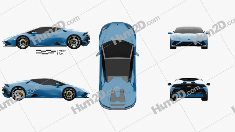 Lamborghini Huracan EVO RWD Spyder 2020 car clipart