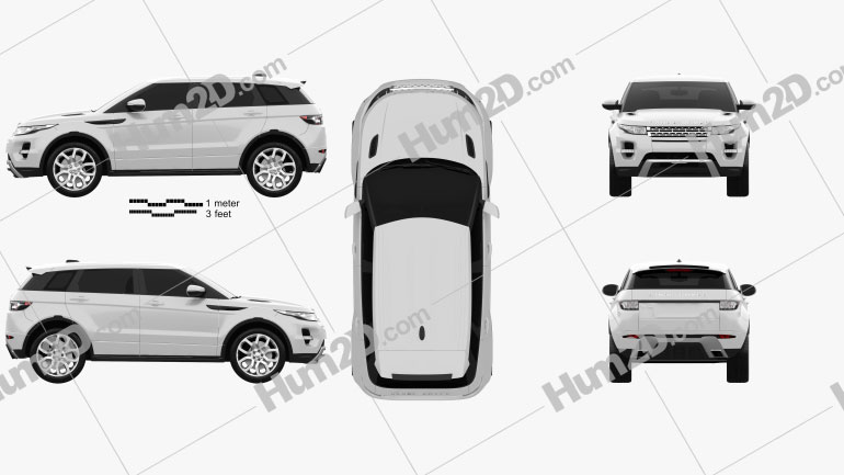 Range Rover Evoque 2012 5-türig car clipart