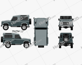 Land Rover Defender 90 Station Wagon 2014 car clipart
