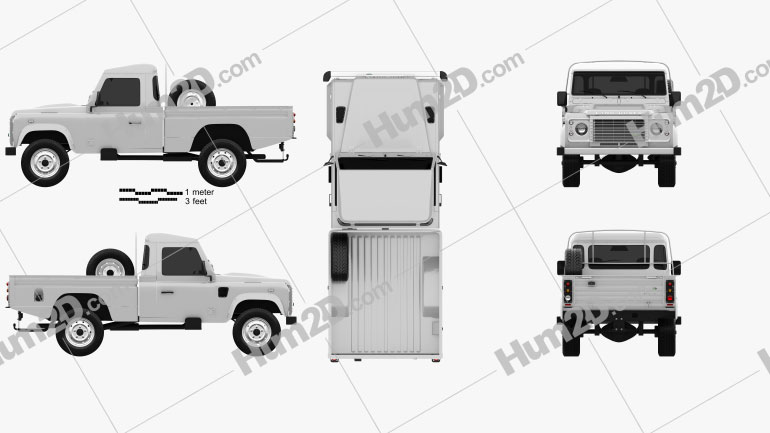 Land Rover Defender 110 High Capacity Pickup 2011 2011 Blueprint