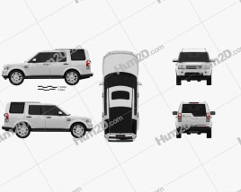 Land Rover Discovery 4 (LR4) 2012 car clipart