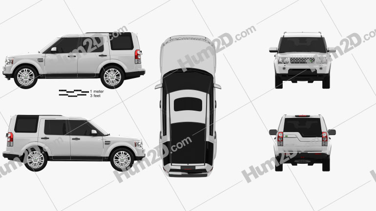Land Rover Discovery 4 (LR4) 2012 Clipart Image