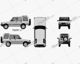 Land Rover Discovery de 5 portas 1989 car clipart