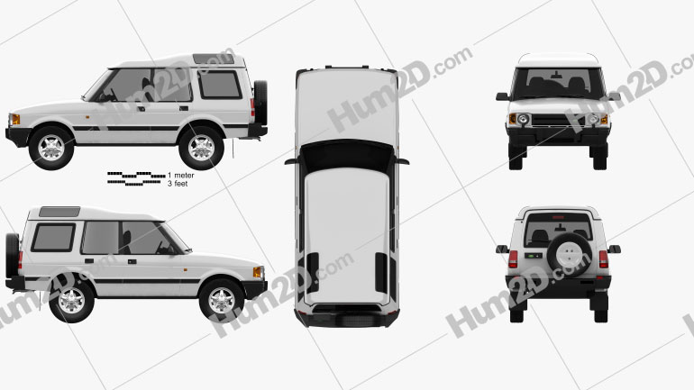 Land Rover Discovery 5-door 1989 car clipart