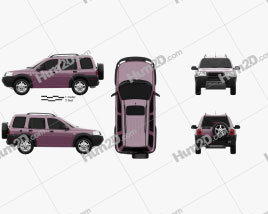 Land Rover Freelander de 5 portas 1997 car clipart