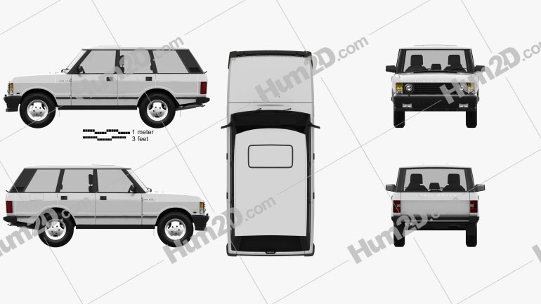 Land Rover Range Rover 1991 car clipart