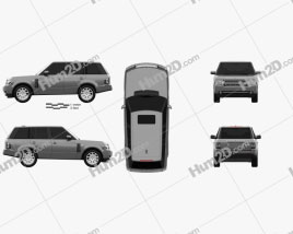 Land Rover Range Rover Supercharged 2009 car clipart