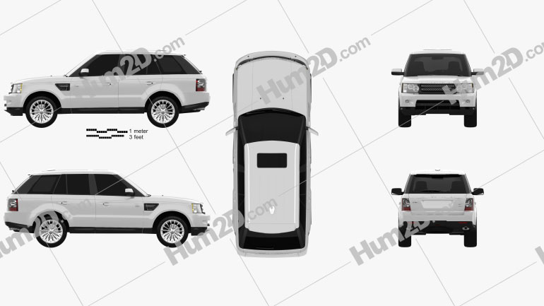 Land Rover Range Rover Sport 2009 Clipart Image