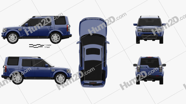 Land Rover Discovery 2014 Clipart Image