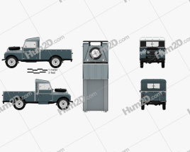 Land Rover Series I 107 Pick-up 1958 car clipart