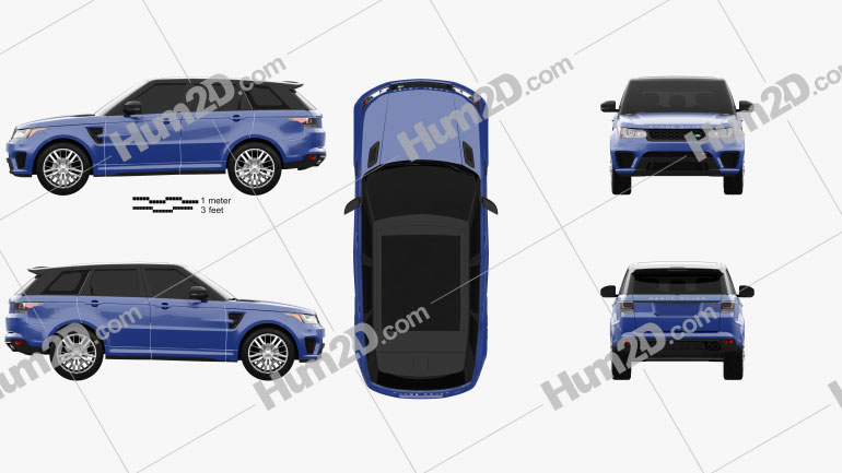 Land Rover Range Rover Sport SVR 2015 car clipart