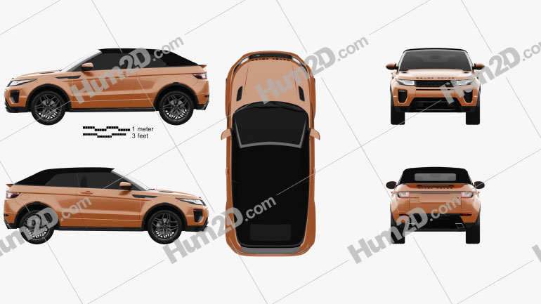 Land Rover Range Rover Evoque Cabrio 2016 Clipart Bild