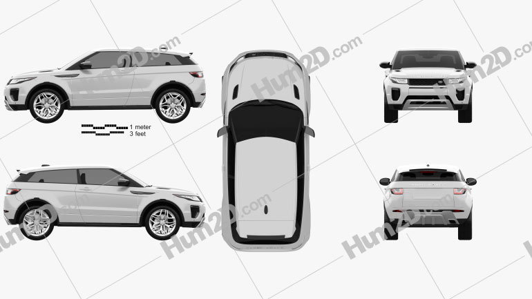 Land Rover Range Rover Evoque 3-door 2015 car clipart