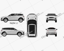 Land Rover Range Rover Evoque de 5 portas 2015 car clipart