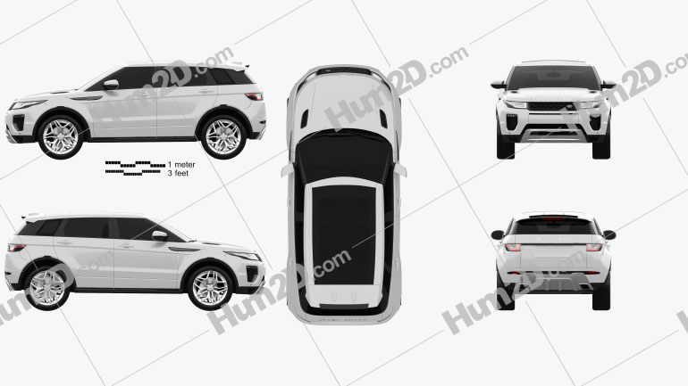Land Rover Range Rover Evoque 5-türig 2015 car clipart