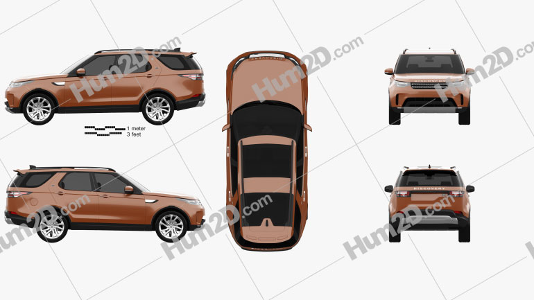 Land Rover Discovery HSE 2017 car clipart